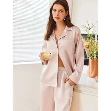 Ekouaer Satin Pajama Set: Luxurious Pajamas for Women