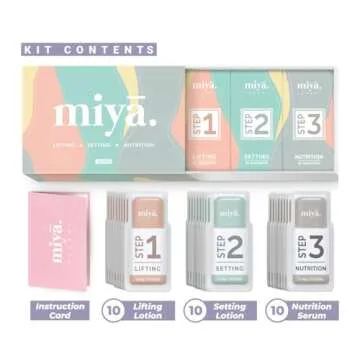 MIYA LASH 2 in 1 Brow Lamination & Lash Lift Lotion Set | Sachet Refill for Lash Lift Kit & Eyebrow ...