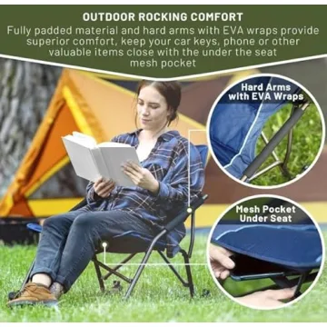 Timber Ridge Portable Rocking Chair for Outdoor Activities