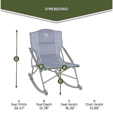 Timber Ridge Portable Rocking Chair for Outdoor Activities