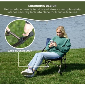 Timber Ridge Portable Rocking Chair for Outdoor Activities