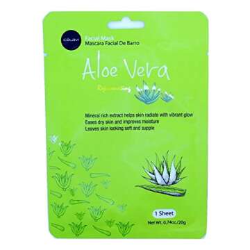 Celavi Essence Facial Face Mask Paper Sheet Korea Skin Care Moisturizing 9 Pack (Mix of 9)