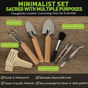 KiiZY Indoor Gardening Tools Set for Plant Lovers - 12 Pieces