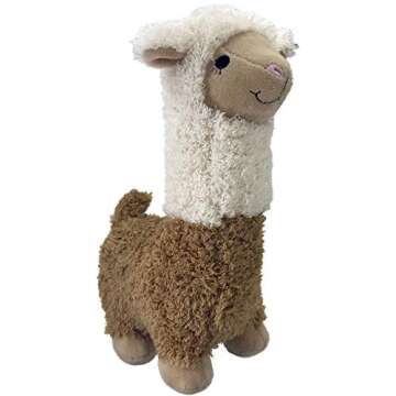 PetSport Super Soft Plush Animal Durable Dog Toys Made for Medium to Large Dogs (Dolly Llama)