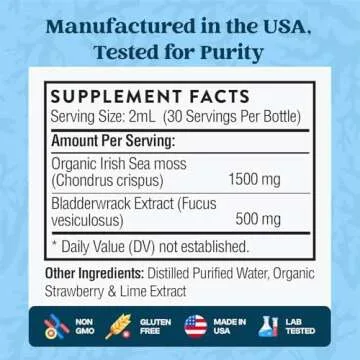 Pella Nutrition Organic Sea Moss Drops for Energy & Immune Support