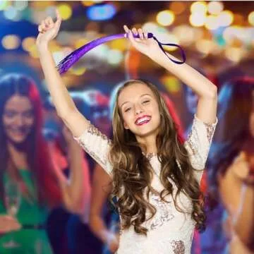 24 Purple LED Glow Fiber Wands for Party Fun