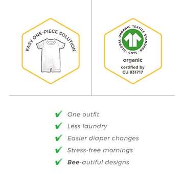 Burt's Bees Baby baby boys Romper Jumpsuit, 100% Organic Cotton One-piece Coverall and Toddler Footie, Heather Grey/White 2-pk, Newborn US