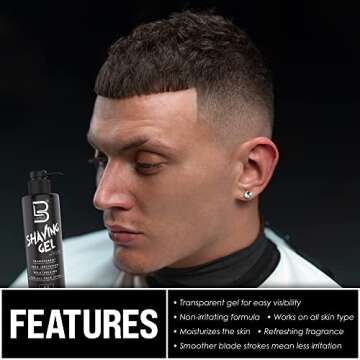 L3 Shaving Gel - Straight Razor Shave Gel - Non-Irritating - Refreshing Smell L3 - No Hot Towel Nece...