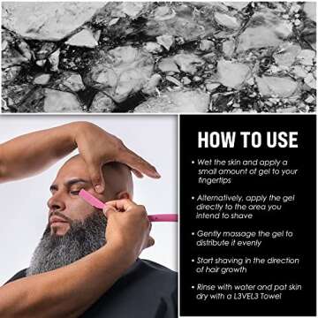 L3 Shaving Gel - Straight Razor Shave Gel - Non-Irritating - Refreshing Smell L3 - No Hot Towel Necessary - Level Three Razor Gel (Ice)