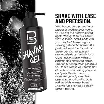 L3 Shaving Gel - Straight Razor Shave Gel - Non-Irritating - Refreshing Smell L3 - No Hot Towel Necessary - Level Three Razor Gel (Ice)