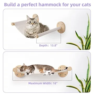 BEBOBLY Cat Wall Shelves and Hammock Set for Cats