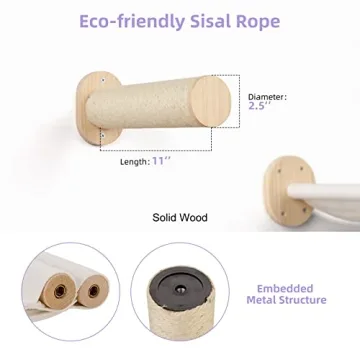 BEBOBLY Cat Wall Shelves and Hammock Set for Cats