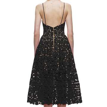 Alvaq Women's Summer Casual V Neck Bridesmaid Lace High Low Party Midi Dress Wedding Cocktail Dresse...