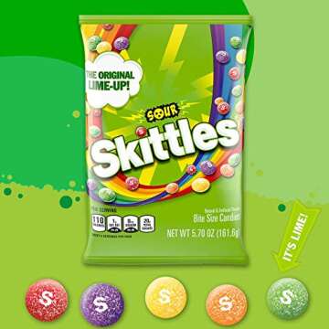 Skittles Sours Candy - Fun, Colorful Treats in 5.7 Oz
