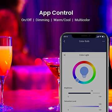 Broadlink Smart Wi-Fi Bulb, RGB Multicolor Changing Dimmable LED Light, A19 E26 10W, Works with Alexa, Google Home, Siri and IFTTT, No Hub Required (1 Bulb)