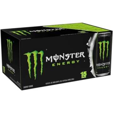 Monster Energy Drink, Green, Original Flavor - 16 Ounce (Pack of 15)