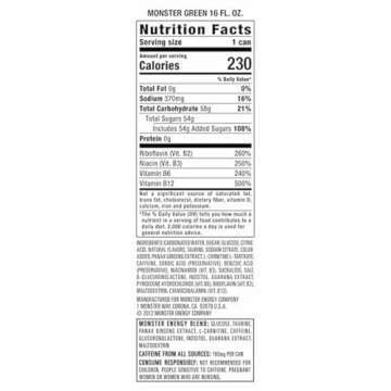 Monster Energy Drink, Original 16 oz - Pack of 15