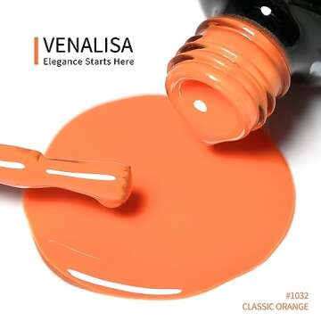 VENALISA Orange Gel Nail Polish - Vibrant Neon Nail Art at Home