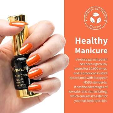 VENALISA Bright Orange Gel Polish for Salon-Quality Nails