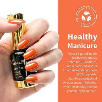 VENALISA Bright Orange Gel Polish for Salon-Quality Nails