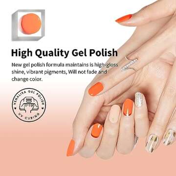 VENALISA Bright Orange Gel Polish for Salon-Quality Nails