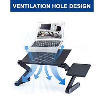 RAINBEAN Adjustable Laptop Desk for Comfort & Flexibility