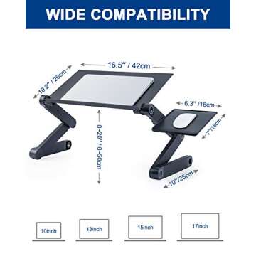 RAINBEAN Adjustable Laptop Desk for Comfort & Flexibility