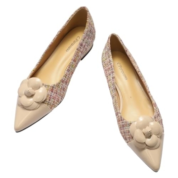 C.Paravano Pink Pointed Toe Flats - Elegant Women's Ballet Shoes