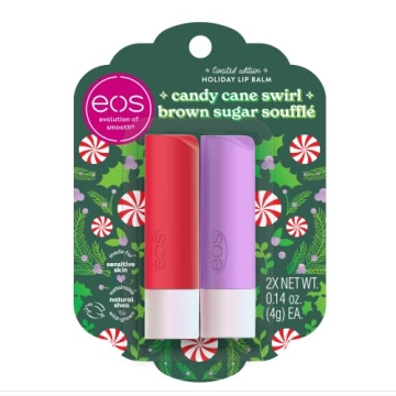 EOS Dreamy Holiday Lip Balm Set - Two Festive Flavors for Perfect Hydration