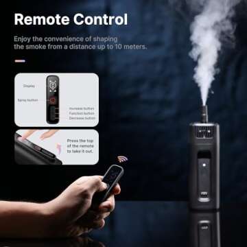 ULANZI FILMOG Ace FM01 Fog Machine, Portable Smoke Machine with Remote Control Hand-held Fogger for ...