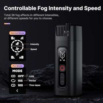 ULANZI FILMOG Ace FM01 Fog Machine, Portable Smoke Machine with Remote Control Hand-held Fogger for Photography, Outdoor Events, Parties, Stage Effects, Halloween, Disinfection or Weddings