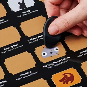 Atlas & Green Top 100 Movies Scratch Off Poster with Accessories