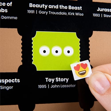 Atlas & Green Top 100 Movies Scratch Off Poster with Accessories