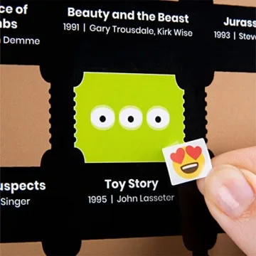 Atlas & Green Top 100 Movies Scratch Off Poster with Accessories