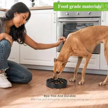 Pet Slow Feeder Dog Bowls for Dog Cats, Bloat Stop Puzzle Bowl Fun Maze Feeder Slow Feeding Anti-Ski...
