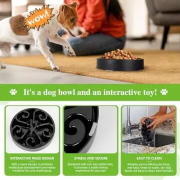 Pet Slow Feeder Dog Bowls for Healthy Eating Habits