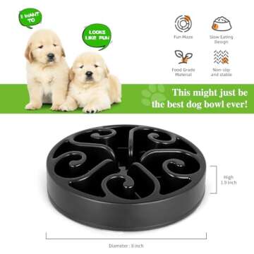 Pet Slow Feeder Dog Bowls for Healthy Eating Habits