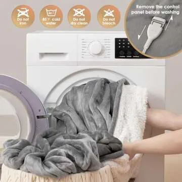 EHEYCIGA Electric Heated Blanket with 9 Heat Levels