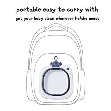 Babyhood Multi-Purpose Collapsible Wash Basin for Kids and Babies, Lightweight Portable Folding Basin for Washing Baby Bottles and Breast Pump Parts and Home Kitchen Outdoor Camping Use (2021 Blue)