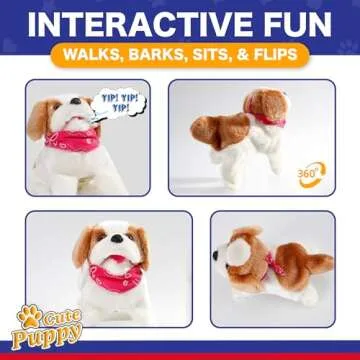 Liberty Imports Flip Over Puppy - Interactive Flipping Dog