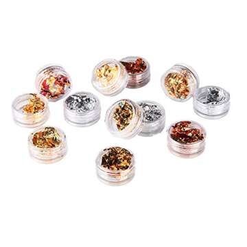 Minejin Nail Art Foil Set - Gold Silver Paillette Chips