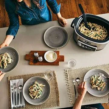 Ninja Auto-iQ Multi/Slow Cooker with 80-Pre-Programmed Auto-iQ Recipes for Searing, Slow Cooking, Baking and Steaming with 6-Quart Nonstick Pot (CS960) (Renewed)