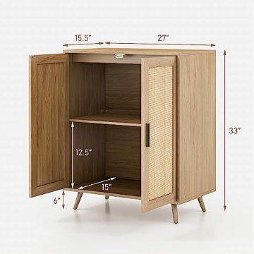 Elegant Rattan Buffet Cabinet for Modern Living Spaces