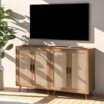 Elegant Rattan Buffet Cabinet for Modern Living Spaces