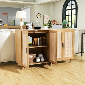 Elegant Rattan Buffet Cabinet for Modern Living Spaces