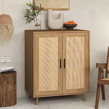 Elegant Rattan Buffet Cabinet for Modern Living Spaces