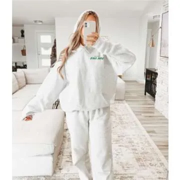 greekify Phi Mu Bubble Font Sorority Hoodie | Phi mu Trendy Sweatshirt | Big Little Gift | Recruitment Gift Ash