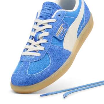 PUMA Men's Palermo Vintage Sneaker, Hyperlink Blue/Frosted Ivory, 8