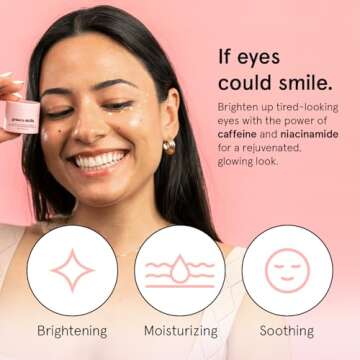 Grace & Stella Under Eye Cream - Caffeine Anti Aging & Brightening - Dark Circles, Wrinkles, Puffine...