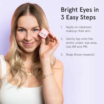 Grace & Stella Under Eye Cream - Caffeine Anti Aging & Brightening - Dark Circles, Wrinkles, Puffiness & Bags - Made in USA, Vegan (0.46 oz/13 g)